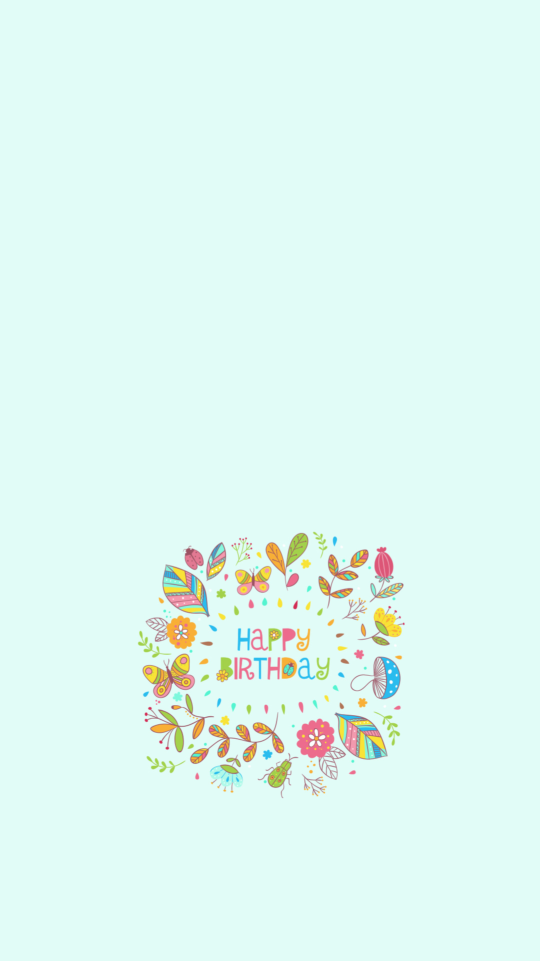生日快乐小插画欧美小清新文字line换不完的手机壁纸,个性唯美手机壁纸