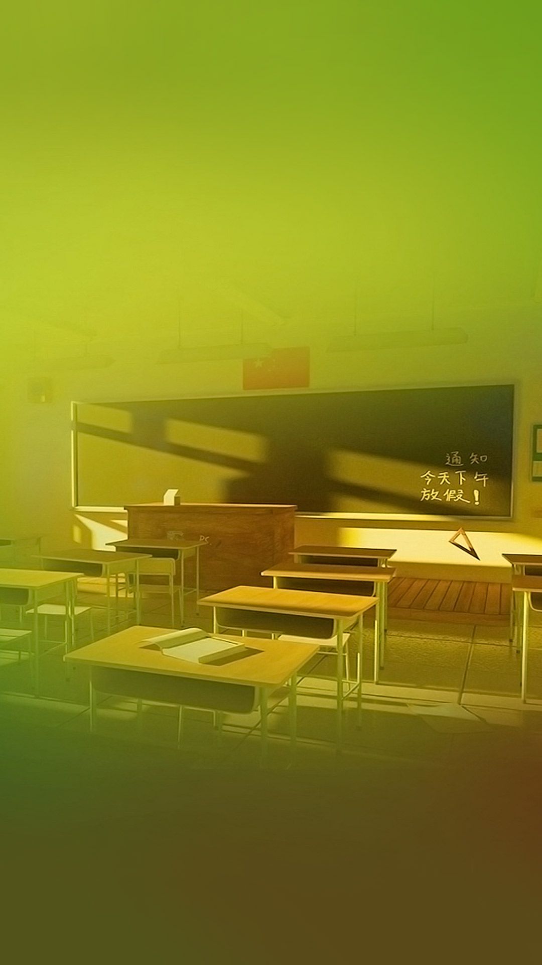 温馨的教室,风景手机壁纸