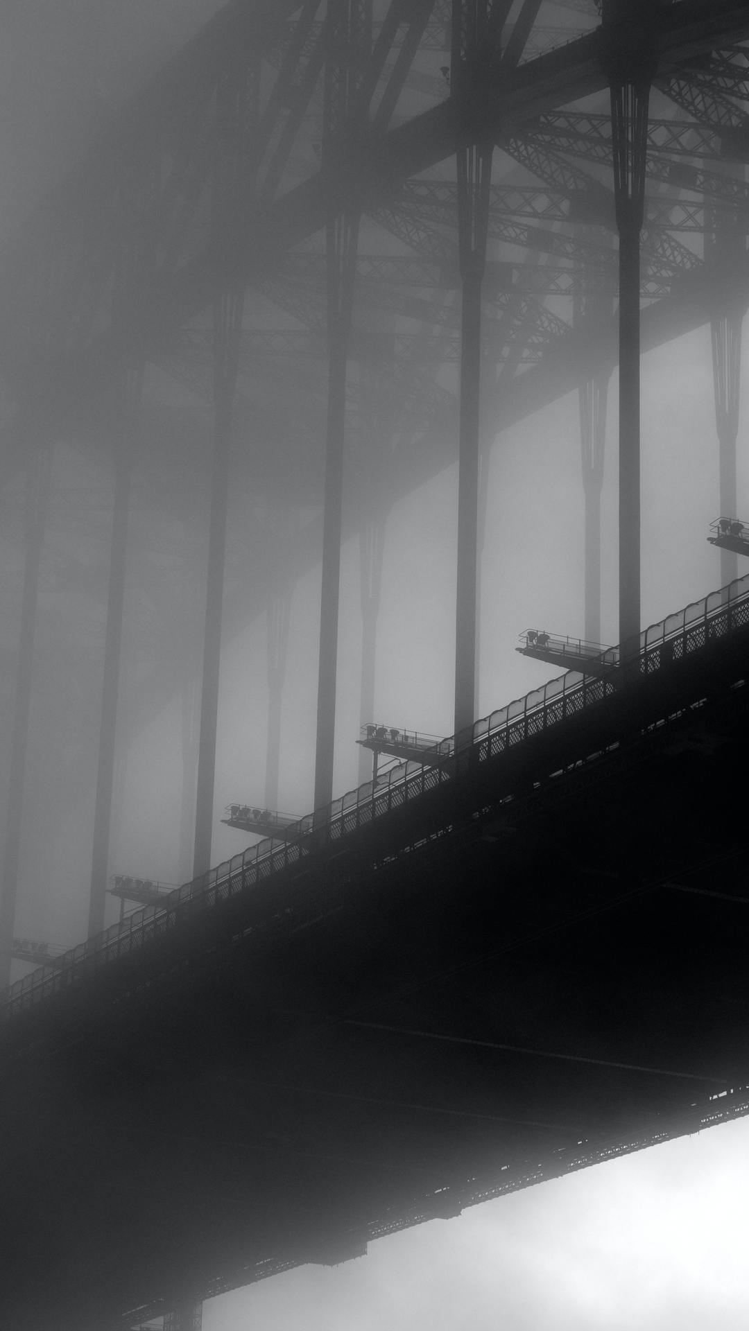 城市,建筑,桥,云雾